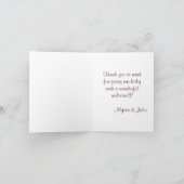 Monkey Jungle Baby Shower CA Danke Note Card (Innenseite)