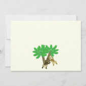 Monkey Jungle Geburtstag mit Foto Einladung (Rückseite)