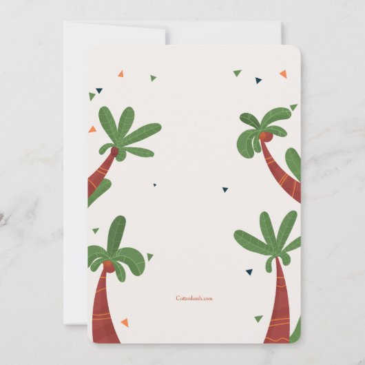 Monkey Jungle Geburtstagsparty Einladung (Rückseite)