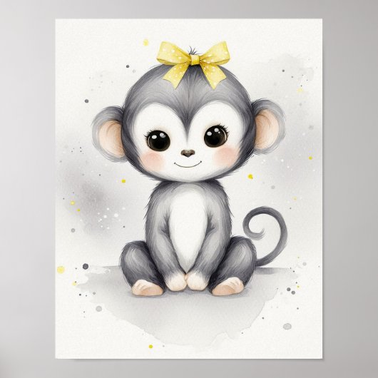 Monkey Jungle Kinderzimmer Poster (Vorne)