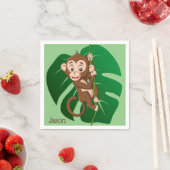 Monkey Jungle Leaf Design Serviette (Beispiel)