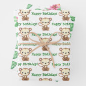 Monkey Jungle Wrapping Paper Set Geschenkpapier Set (Beispiel)
