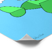 Monkey Kinderzimmer Print Niedlich Happy Monkey au Poster (Ecke)