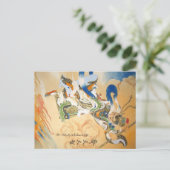 Monkey King Sun WuKong chinesische Kunst Postkarte (Stehend Vorderseite)