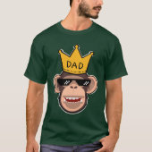 Monkey King Vater Tragen Sonnenbrillen Männer Stil T-Shirt (Vorderseite)