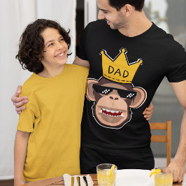 Monkey King Vater Tragen Sonnenbrillen Männer Stil T-Shirt