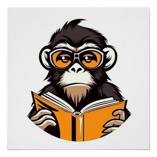 Monkey lesen poster (Vorderseite)