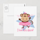 Monkey Liebe Tutu Tanz Postkarte (Vorne/Hinten)