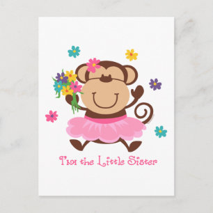 Monkey Little Sister Postkarte