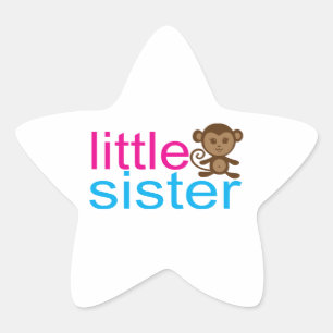 Monkey Little Sister Stern-Aufkleber