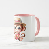 Monkey love Mug Tasse (VorderseiteRechts)