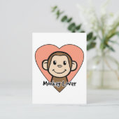 Monkey Lover Postkarte (Stehend Vorderseite)