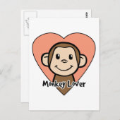 Monkey Lover Postkarte (Vorne/Hinten)