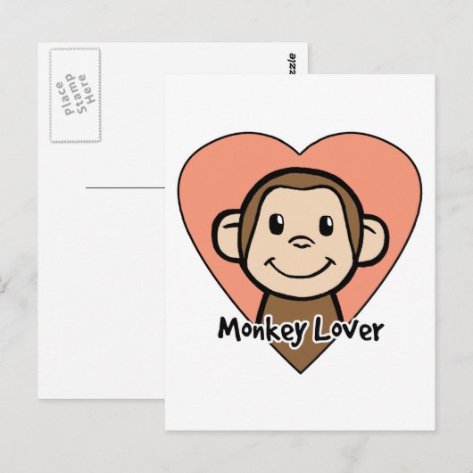 Monkey Lover Postkarte (Vorne/Hinten)