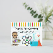 Monkey Mad Scientist - Wissenschaft - Geburtstag V Postkarte (Stehend Vorderseite)
