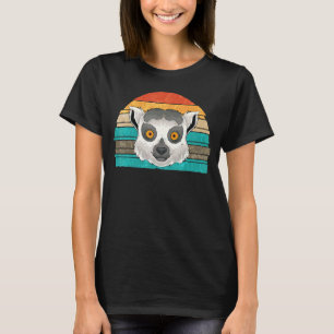 Monkey Madagascar Zoo Tier Lover Retro Lemur T-Shirt