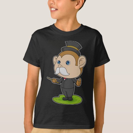 Monkey Magician Magician Zauberstab T-Shirt (Vorderseite)