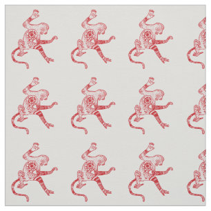 Monkey Mandala Fabric Stoff
