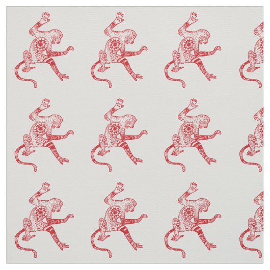 Monkey Mandala Fabric Stoff (Muster)