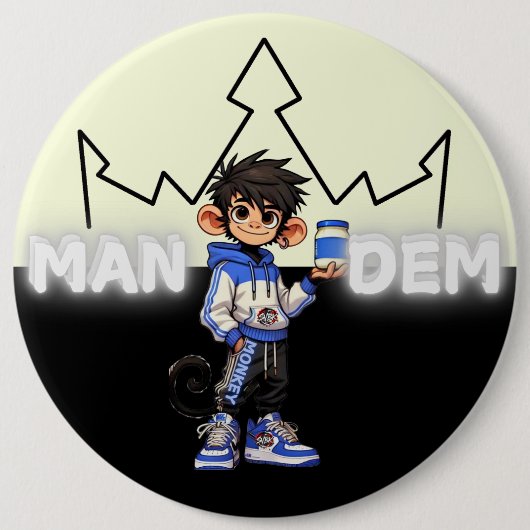 Monkey - Mandem Collection -SVBK- SILVERBCKK TTV Button (Vorderseite)