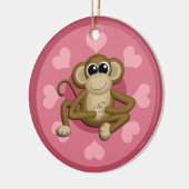 Monkey Me Pink Liebe Keramik Keramik Ornament (Links)