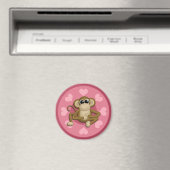 Monkey Me Pink-Liebe-Magnet Magnet (In Situ (Geschirrspüler))