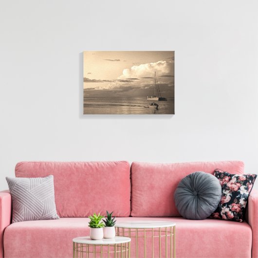 Monkey Mia Leinwanddruck (Insitu (Wohnzimmer))