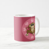 Monkey mich rosa Liebe-Tasse Kaffeetasse (VorderseiteRechts)
