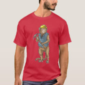 Monkey Miner Pickaxe Mining T-Shirt (Vorderseite)