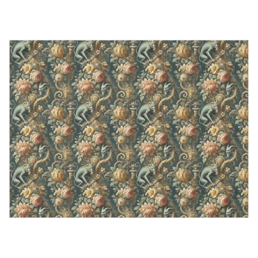 Monkey Minion Mischief - Baroque Large Print Tischdecke (Vorderseite (Horizontal))