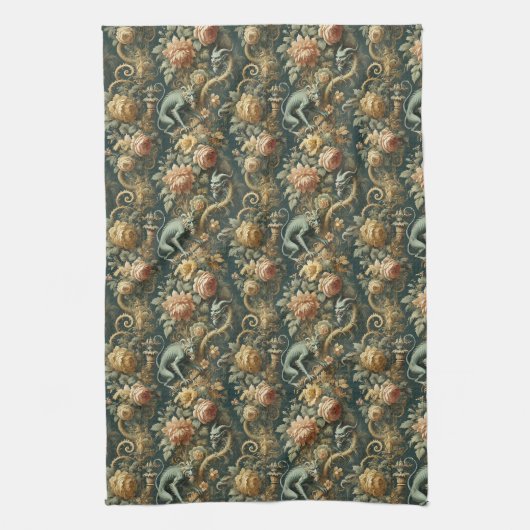 Monkey Minion Mischief - Gothic Viktorianisch Geschirrtuch (Vertikal)