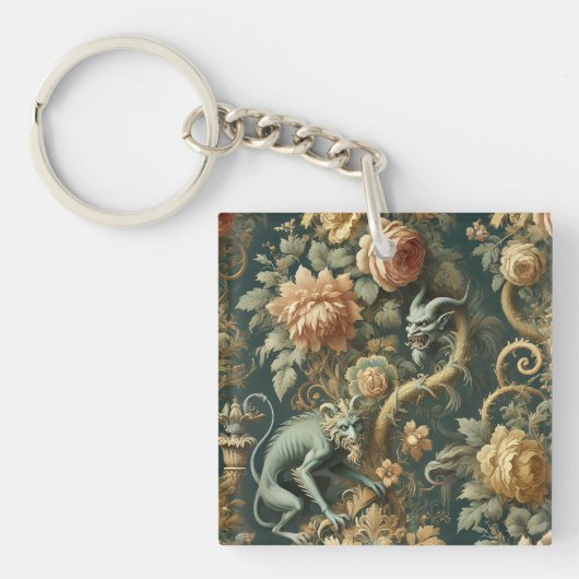 Monkey Minion Mischief - Gotisches Barock Schlüsselanhänger (Vorderseite)