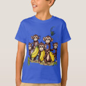 Monkey Mischief: Banana Harvest Hemd. T-Shirt (Vorderseite)