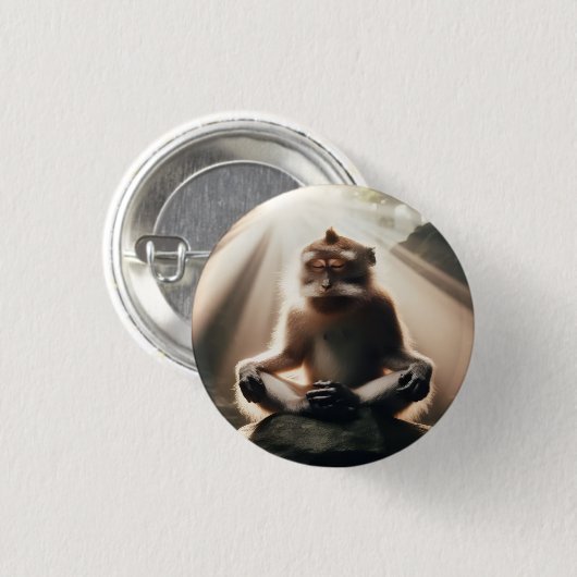 Monkey Monk Button (Vorne & Hinten)