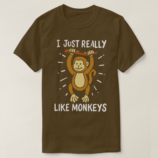 Monkey Monkey Lover Primat T-Shirt (Design vorne)