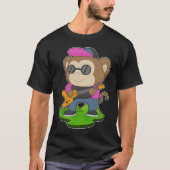 Monkey Musician Gitarre T-Shirt (Vorderseite)