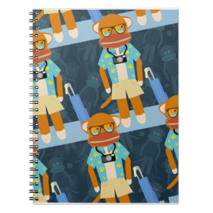Monkey-Muster für Touristensocken Notizblock