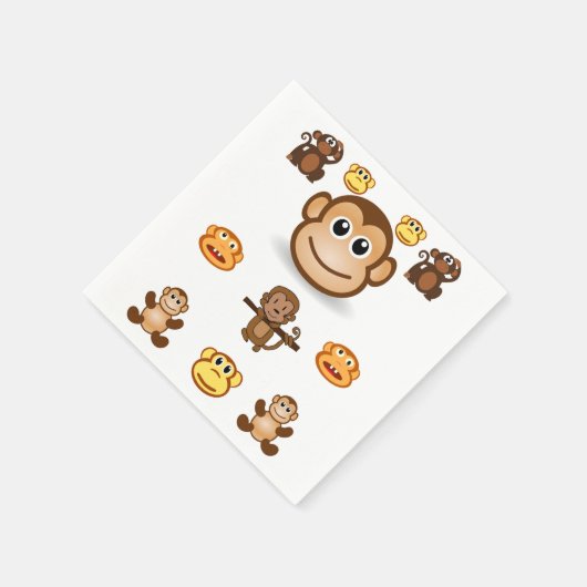 Monkey Napkin Serviette (Ecke)