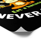 Monkey Never Cramp Eat A Banana Raglan Baseball Te Poster (Ecke)