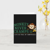 Monkey Never Cramps 52 Lustiger Banana Potium Humo Karte (Gelbe Blume)