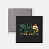 Monkey Never Cramps 52 Lustiger Banana Potium Humo Magnet (Vorderseite/Rückseite)