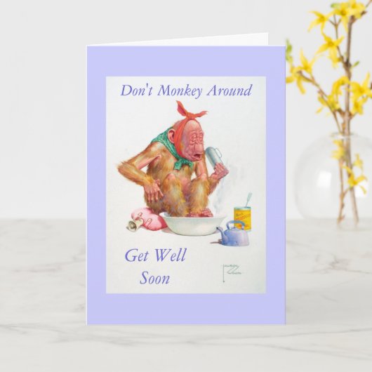 Monkey nicht herum erhalten wohle Karte (Gelbe Blume)