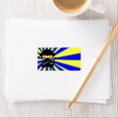 Monkey Ninja Kawaii Stil Adressaufkleber (Insitu)