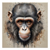 Monkey no 2 Glossy Poster (Vorderseite)