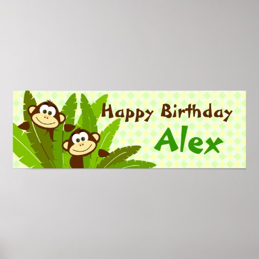 Monkey Party Banner Poster (Vorne)