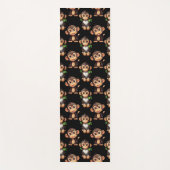 Monkey Pattern Design Black  Yogamatte (Vorderseite)