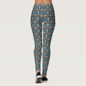 Monkey Pattern Design Blue  Leggings (Rückseite)