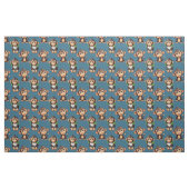 Monkey Pattern Design Blue  Stoff (Fat Quarter (45,7 x 55,9 cm))
