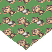 Monkey Pattern Design Green  Kurzer Tischläufer (Ecke)