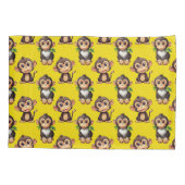 Monkey Pattern Design Yellow  Kissenbezug (Rückseite)